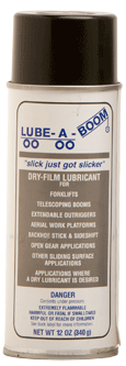 Lube-a-boom Dry Film Aerosol spray can