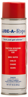 Lube-a-boom lube-a-rope wire rope cable lubricant