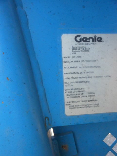 GENIE GTH1056 Telehandler Stock #76973