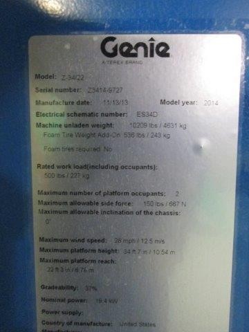 GENIE Z34/22IC Articulate Boom Stock #78805