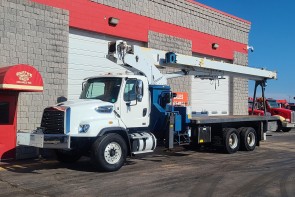 Manitex 30102C Out/Down on 2018 Freightliner 114SD - Front Street Side