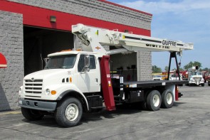 Terex BT4792 on 1999 Sterling Truck - Front Street Side View