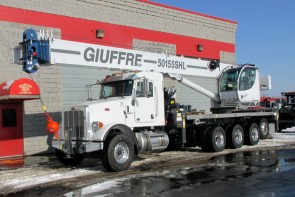 Manitex 50155SHL on 2017 Peterbilt 365 - Front driver's side view